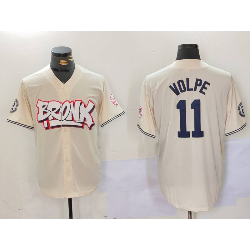 seanshop  New York Yankees #11 Anthony Volpe Cream  Limited Stitched Jersey 2