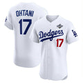 seanshop Los Angeles Dodgers #17 Shohei Ohtani White  2025 World Series Cool Base Sttiched Jersey