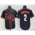 seanshop Baltimore Orioles #2 Gunnar Henderson Black  With Patch Cool Base Stitched Jersey