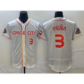 seanshop Houston Astros #3 Jeremy Pena Number White  2023 City Connect Flex Base Stitched Jersey 3