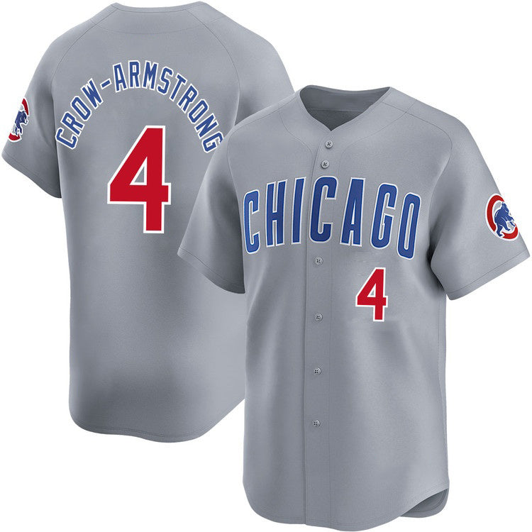 seanshop  Chicago Cubs #4 Pete Crow-Armstrong Gray  Limited Stitched Jersey