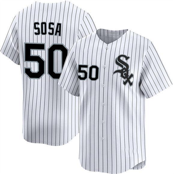 seanshop  Chicago White Sox #50 Lenyn Sosa White  2025 Home Limited Stitched Jersey