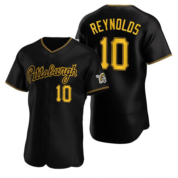 seanshop  Pittsburgh Pirates #10 Bryan Reynolds Black  Alternate 2nd Pittsburgh Flex Base Jersey