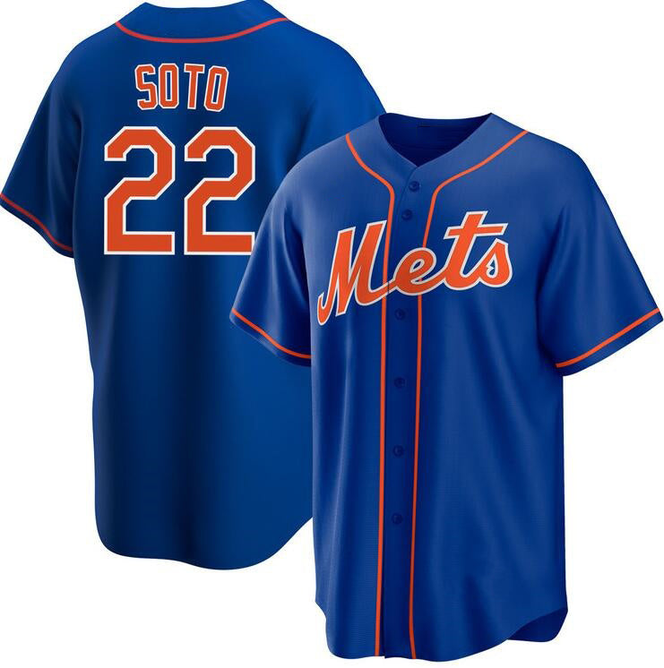 seanshop  New York Mets #22 Juan Soto Royal  2024 Cool Base Limited Stitched Jersey
