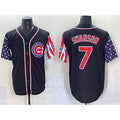seanshop  Chicago Cubs #7 Dansby Swanson Black  2025 Independence Day Vapor Premier Limited Stitched Jersey
