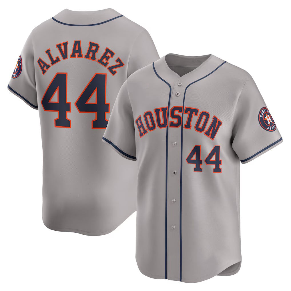 seanshop Houston Astros #44 Yordan Alvarez Gray  Away Limited Player Jersey