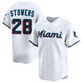 seanshop  Miami Marlins #28 Kyle Stowers White  2024 Home Limited Stitched Jersey