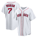 seanshop Boston Red Sox #7 Masataka Yoshida White  Replica Player Jersey