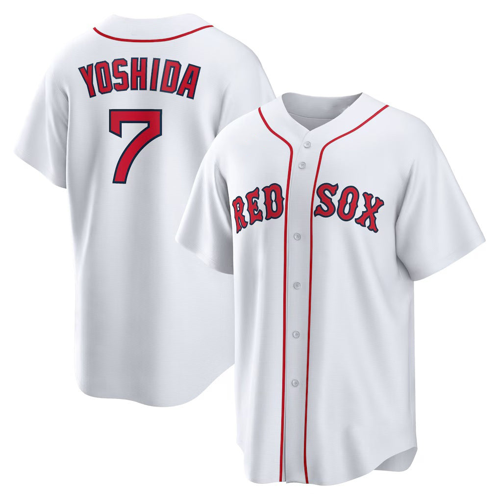 seanshop Boston Red Sox #7 Masataka Yoshida White  Replica Player Jersey