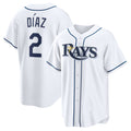 seanshop  Tampa Bay Rays #2 Yandy D¨ªaz White  Home Replica Jersey