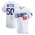 seanshop Los Angeles Dodgers #50 Mookie Betts White  Home Elite Player Jersey