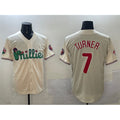 seanshop  Philadelphia Phillies #7 Trea Turner Cream  Phanatic Limited Stitched Jersey