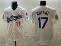 seanshop Los Angeles Dodgers #17 Shohei Ohtani White  2026 Gold Collection 9x & B2B Champs Patch Stitched Jersey