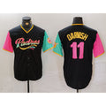 seanshop  San Diego Padres #11 Yu Darvish Black  Fashion Jersey