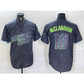 seanshop  Tampa Bay Rays #18 Shane McClanahan Charcoal  2024 City Connect Limited Stitched Jersey