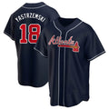 Seanshop A.Braves #18 Mike Yastrzemski player Navy Replica Alternate Stitched Jerseys