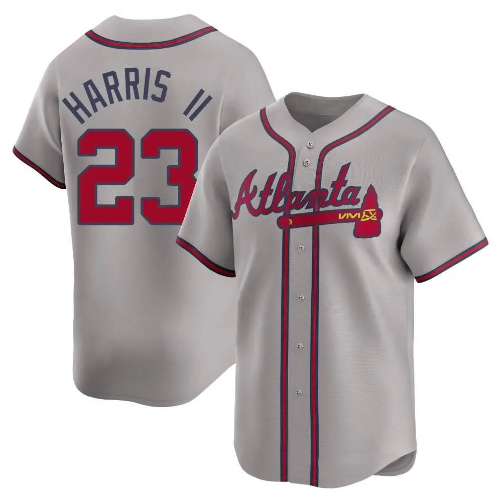 Seanshop A.Braves #23 Michael Harris II player Gray Limited Away Stitched Jerseys