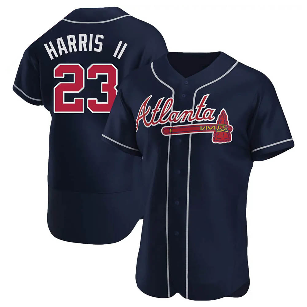 Seanshop A.Braves #23 Michael Harris II player Navy Authentic Alternate Stitched Jerseys
