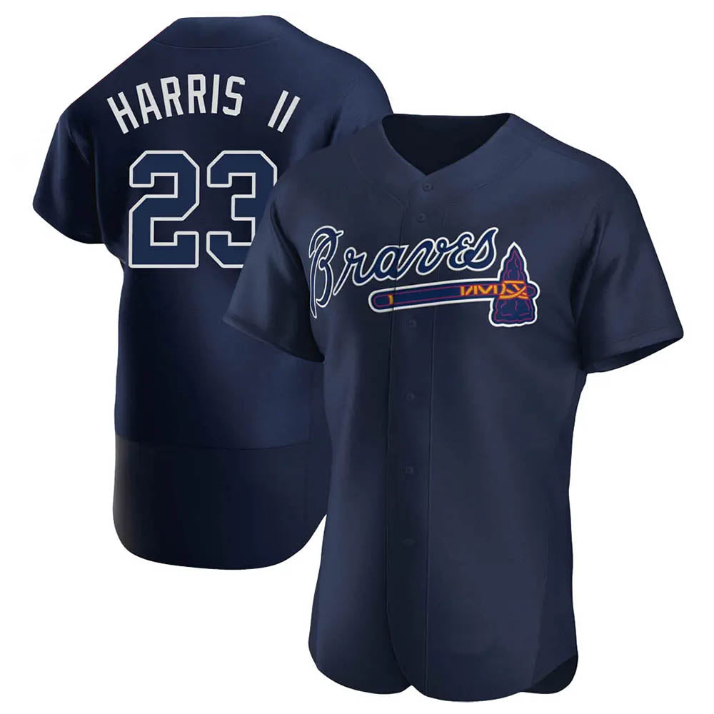 Seanshop A.Braves #23 Michael Harris II player Navy Authentic Alternate Team Stitched Jerseys