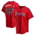 Seanshop A.Braves #23 Michael Harris II player Red Replica Alternate Stitched Jerseys