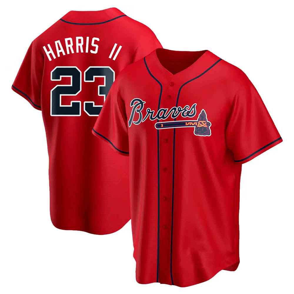 Seanshop A.Braves #23 Michael Harris II player Red Replica Alternate Stitched Jerseys