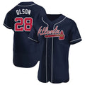 Seanshop A.Braves #28 Matt Olson Player Navy Authentic Alternate Stitched Jerseys