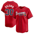 Seanshop A.Braves #30 Drake Baldwin player Red Limited Alternate Stitched Jerseys