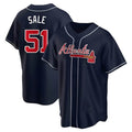 Seanshop A.Braves #51 Chris Sale Player Navy City Connect Stitched Jerseys