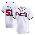Seanshop A.Braves #51 Chris Sale Player White Limited Home Stitched Jerseys