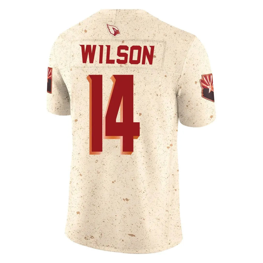 Seanshop A.Cardinals #14 Michael Wilson Player Cream Rivalries Collection Vapor Limited Home Game Stitched Jerseys