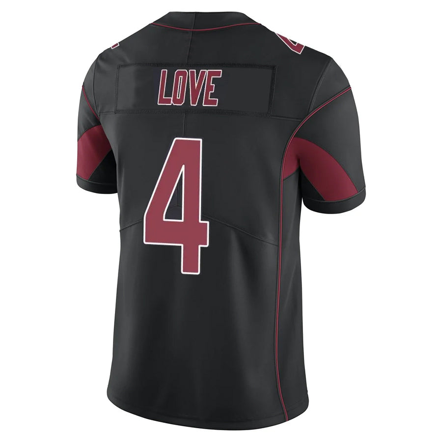 Seanshop A.Cardinals #4 Jeremiyah Love Player Black Limited Elite Home Game Stitched Jerseys