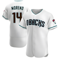 Seanshop A.Diamondbacks #14 Gabriel Moreno Player White Teal Alternate Stitched Jerseys