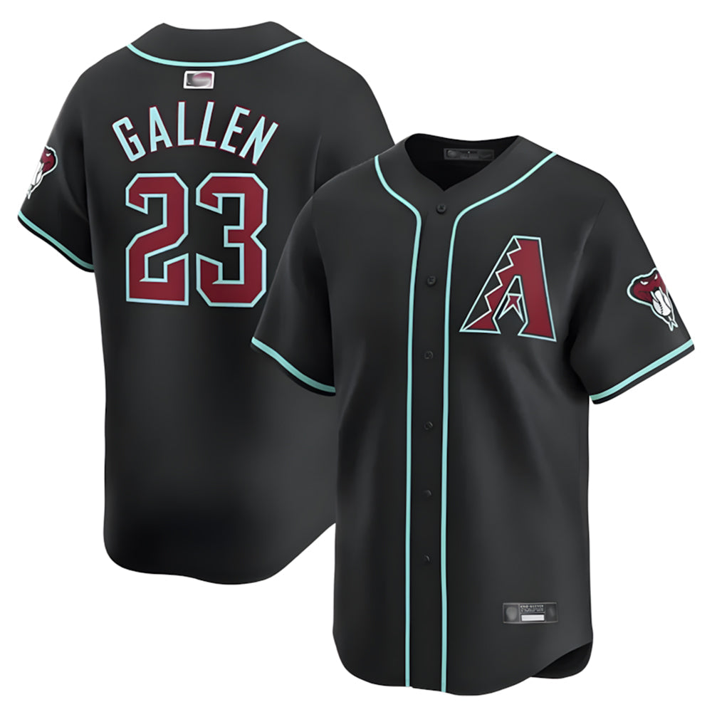 Seanshop A.Diamondbacks #23 Zac Gallen Player Black Replica Game Stitched Jerseys