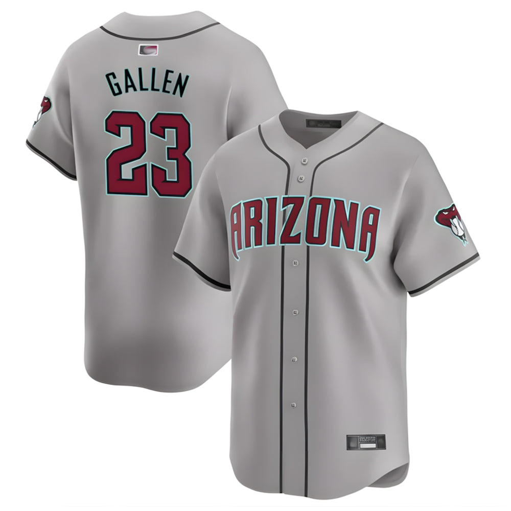 Seanshop A.Diamondbacks #23 Zac Gallen Player Gray Replica Game Stitched Jerseys