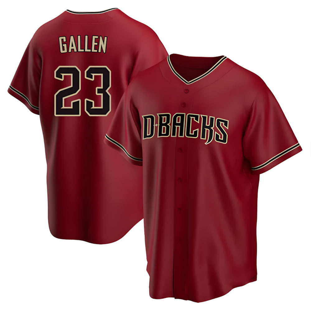 Seanshop A.Diamondbacks #23 Zac Gallen Player Red Replica Game Stitched Jerseys