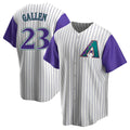 Seanshop A.Diamondbacks #23 Zac Gallen Player White-Purple Replica Stitched Jerseys
