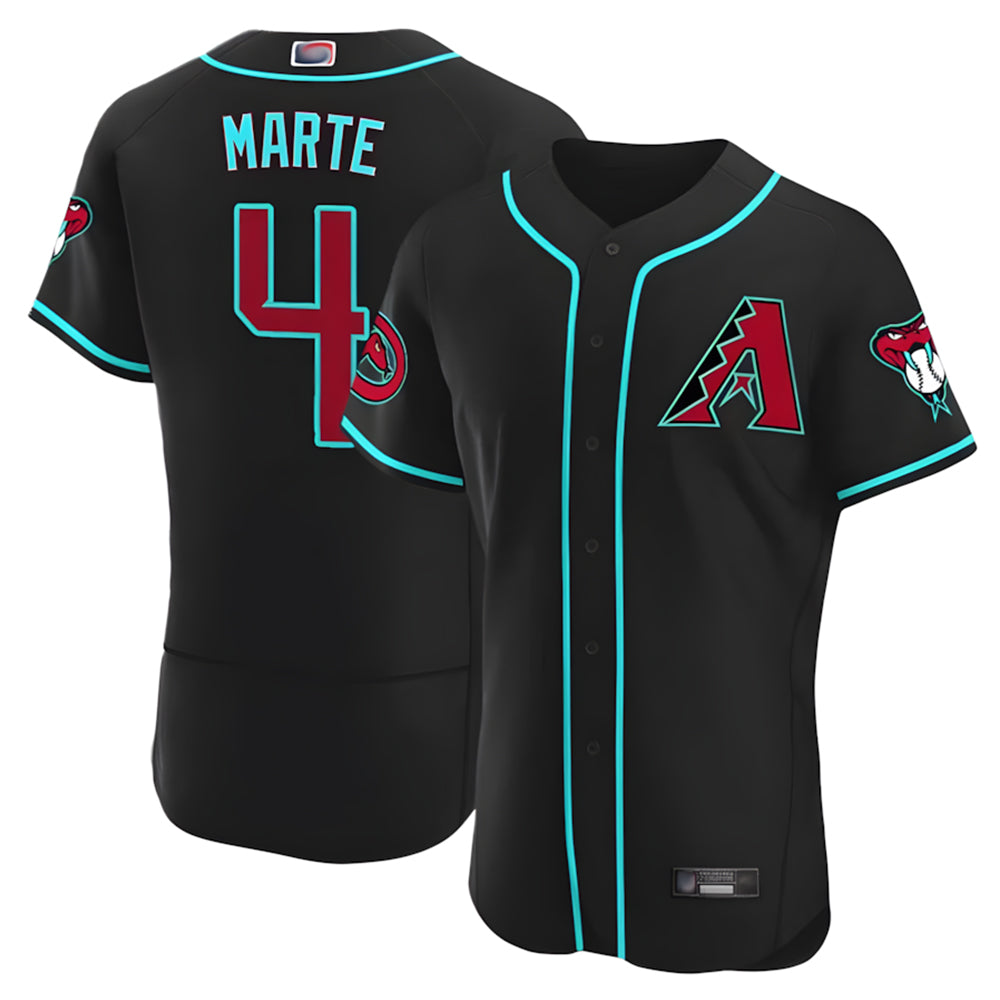 Seanshop A.Diamondbacks #4 Ketel Marte Player Black Limited Stitched Jerseys