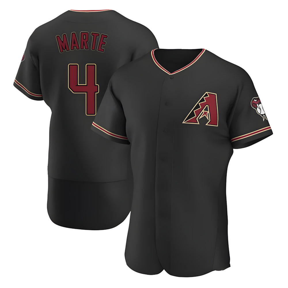 Seanshop A.Diamondbacks #4 Ketel Marte Player Black Limited Elite Stitched Jerseys