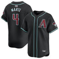 Seanshop A.Diamondbacks #4 Ketel Marte Player Black Replica Game Stitched Jerseys