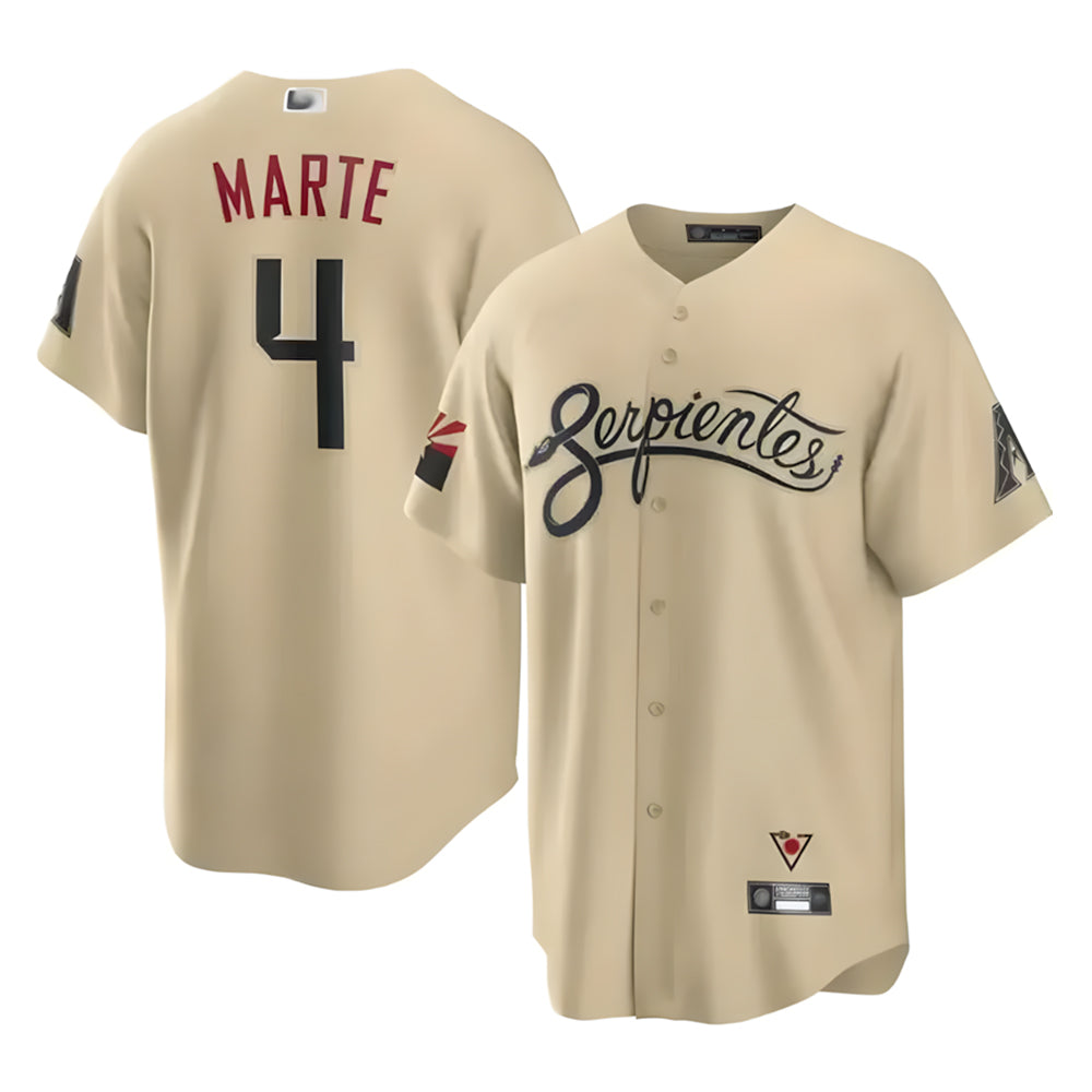 Seanshop A.Diamondbacks #4 Ketel Marte Player Gold City Connect Stitched Jerseys