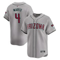 Seanshop A.Diamondbacks #4 Ketel Marte Player Gray Replica Game Stitched Jerseys
