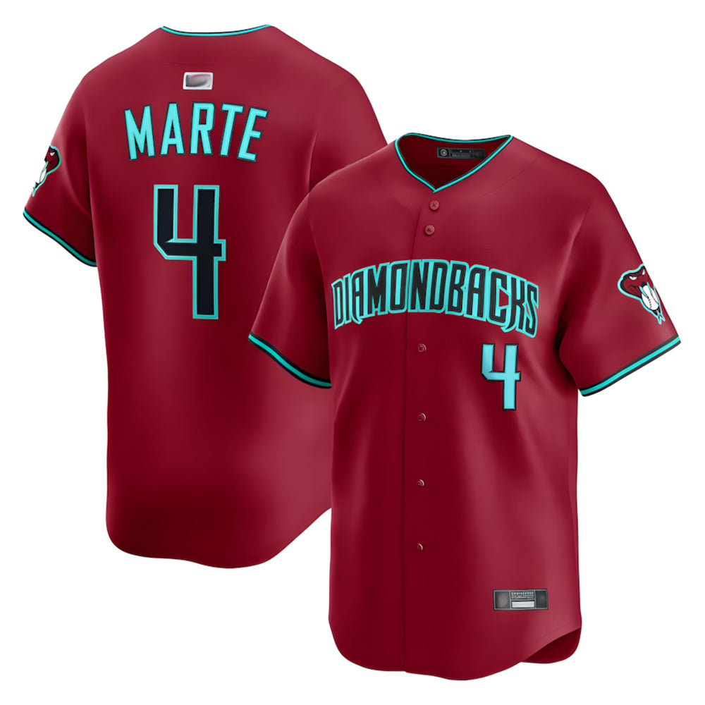 Seanshop A.Diamondbacks #4 Ketel Marte Player Red Home Limited Stitched Jerseys