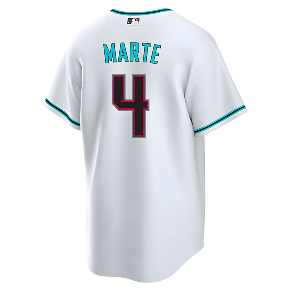 Seanshop A.Diamondbacks #4 Ketel Marte Player White Replica Alt Game Stitched Jerseys
