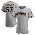 Seanshop A.Diamondbacks #57 Eduardo Rodriguez Player Gray Road Stitched Jersey