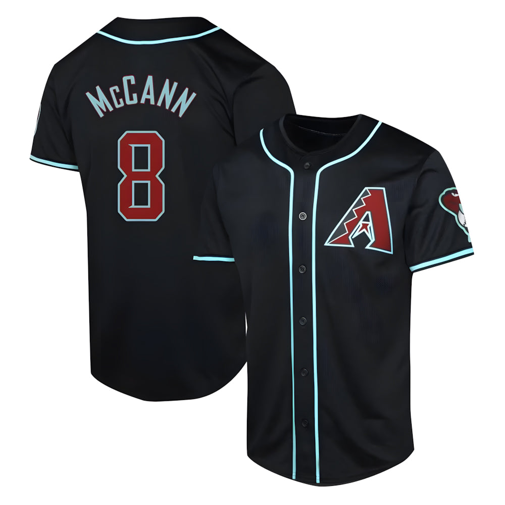 Seanshop A.Diamondbacks #8 James McCann Player Black Red Limited Alternate Stitched Jersey
