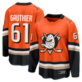 Seanshop A.Ducks #61 Cutter Gauthier Orange Home Breakaway Jerseys