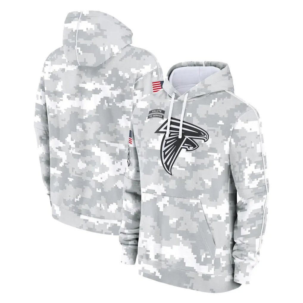 Seanshop A.Falcons Arctic Camo Salute to Service Limited Hoodie Blank Player Stitched Jerseys