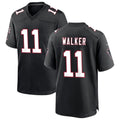 Seanshop A.Falcons #11 Jalon Walker Player Black Throwback Game Stitched Jerseys
