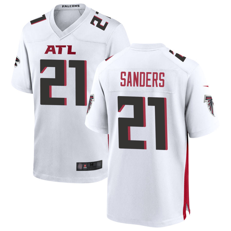Seanshop A.Falcons #21 Deion Sanders Player White Home Game Stitched Jerseys