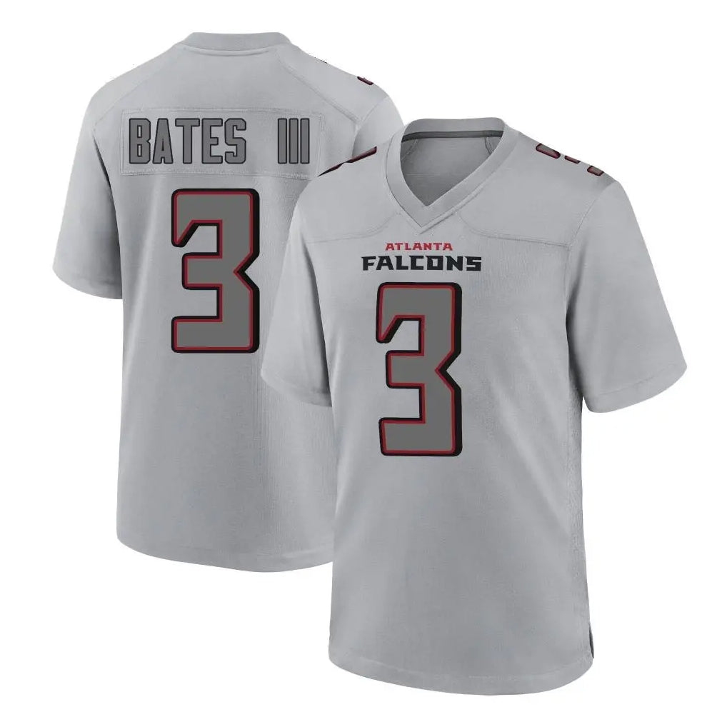 Seanshop A.Falcons #3 Jessie Bates III Player Gray Fashion Home Game Stitched Jerseys